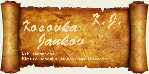Kosovka Jankov vizit kartica